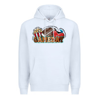 White Game day football popcorn Premium Hoodie - HowdyJamesFarm