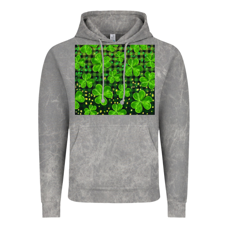 Saint Patricks Day Shamrock And Plaid Vintage Hoodie by RanaPortraitStore | Teevron