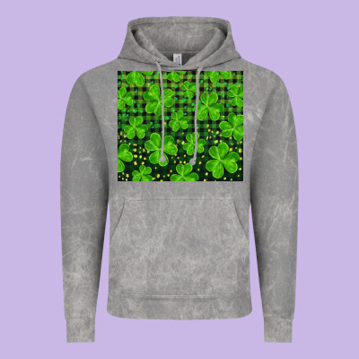 Saint Patricks Day Shamrock And Plaid Vintage Hoodie Designed By Ranaportraitstore