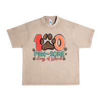French Oak 100 pawsome days of school Urban Heavy Tee - MaliasSmallBusiness