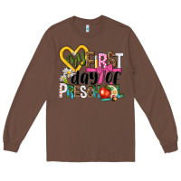 Chestnut my first day of preschool Long Sleeve Tee - NancyCooperArtShop