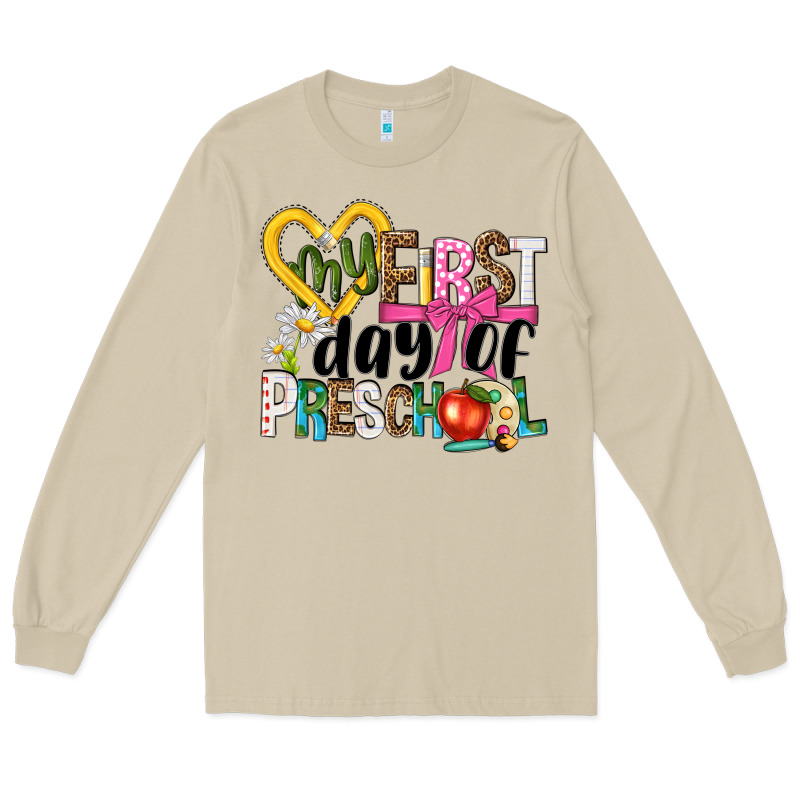 My First Day Of Preschool Long Sleeve Tee by NancyCooperArtShop | Teevron