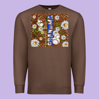 Baseball Grandma Premium Sweatshirt Designed By Tumblerdesignbyshophia