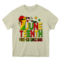 Juneteenth Fist Free Ish Since 1865 Heavy Core Tee | Teevron