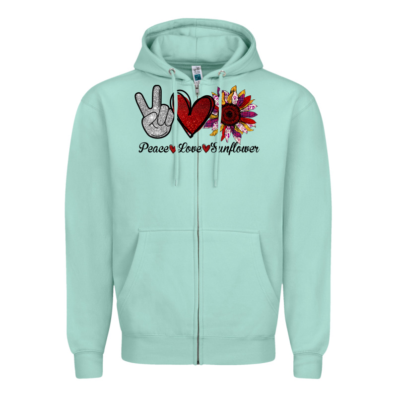 Peace Love Sunflower Zipper Hoodie by Bettercallsaul | Teevron