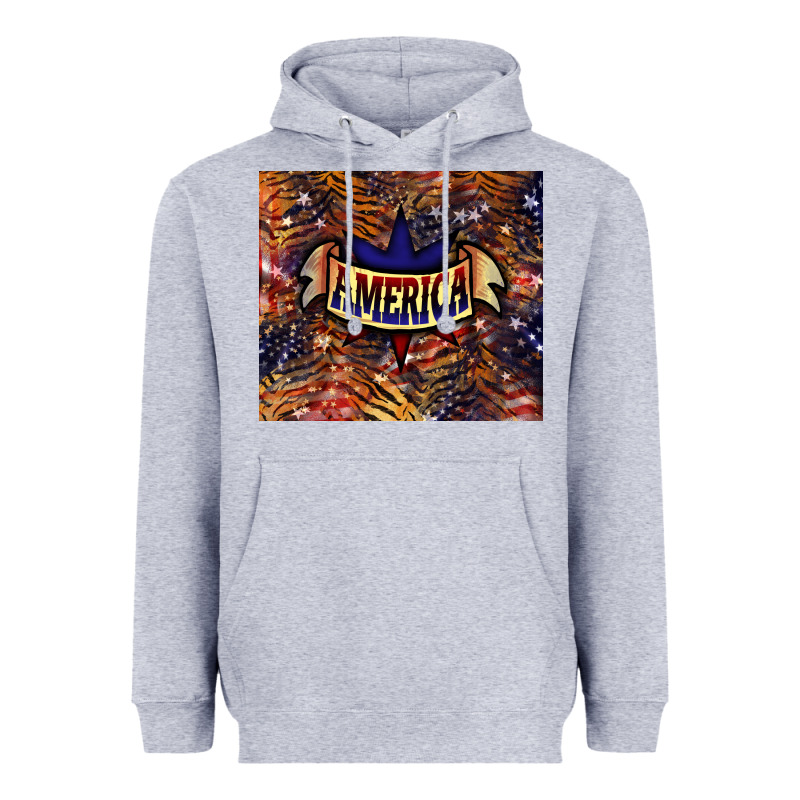 Tiger America Tumbler 4th Of July Heavyweight Hoodie by HowdyJamesFarm | Teevron