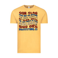 Vintage Mustard our flag Vintage Tee - MaliasSmallBusiness
