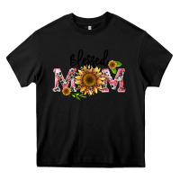Black blessed mom Heavy Core Tee - BarkalooDesign