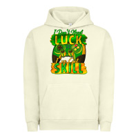 Pigment Pistachio I don't need luck i've got skill st. patricks day Urban Hoodie - FaDigitalArtStudio