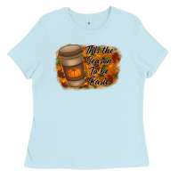 Baby Blue tis the season to be basic Ladies Tee - RacoonDesign