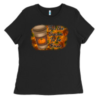 Black tis the season to be basic Ladies Tee - RacoonDesign