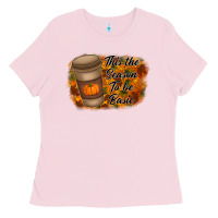 Bubblegum Pink tis the season to be basic Ladies Tee - RacoonDesign