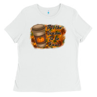 White tis the season to be basic Ladies Tee - RacoonDesign