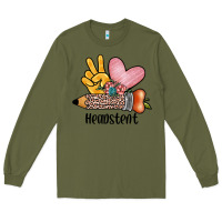 Army Green peace love headstent Long Sleeve Tee - JahusDesignShop