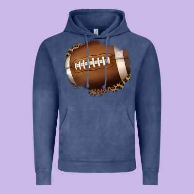 Leopard American Football Patch Vintage Hoodie Designed By Jasminsmagicworld