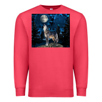 Cardinal wolf howling at the moon Premium Sweatshirt - TumblerDesignByShophia