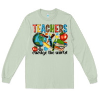 Matcha teachers change the world Long Sleeve Tee - NancyCooperArtShop