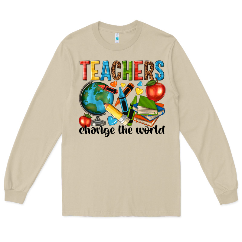 Teachers Change The World Long Sleeve Tee by NancyCooperArtShop | Teevron