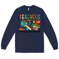 Navy teachers change the world Long Sleeve Tee - NancyCooperArtShop