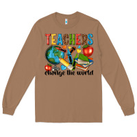 Toasted Coconut teachers change the world Long Sleeve Tee - NancyCooperArtShop