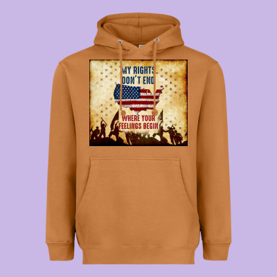 My Rights Don't End Heavyweight Hoodie Designed By Tumblerdesignbyshophia