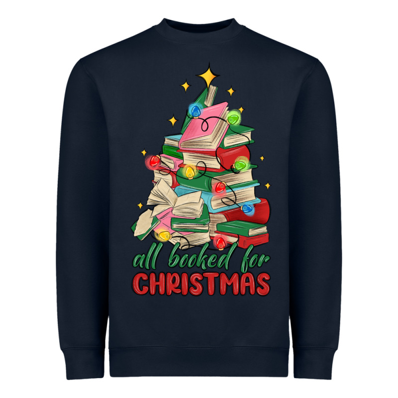 Christmas Book Tree Heavyweight Sweatshirt by MaliasSmallBusiness | Teevron