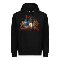 Black It's a Baseball kinda day Premium Hoodie - HowdyJamesFarm
