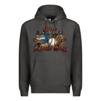 Charcoal Heather It's a Baseball kinda day Premium Hoodie - HowdyJamesFarm