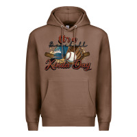 Chestnut It's a Baseball kinda day Premium Hoodie - HowdyJamesFarm