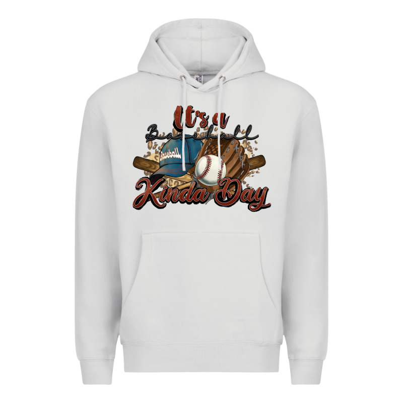 It's A Baseball Kinda Day Premium Hoodie by HowdyJamesFarm | Teevron