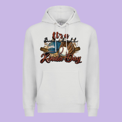 It's A Baseball Kinda Day Premium Hoodie Designed By Howdyjamesfarm