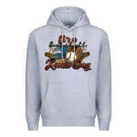 Heather Grey It's a Baseball kinda day Premium Hoodie - HowdyJamesFarm
