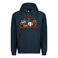 Navy It's a Baseball kinda day Premium Hoodie - HowdyJamesFarm