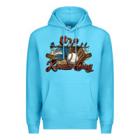 Ocean Blue It's a Baseball kinda day Premium Hoodie - HowdyJamesFarm