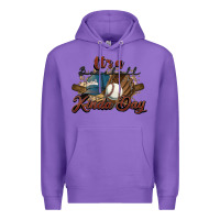Purple It's a Baseball kinda day Premium Hoodie - HowdyJamesFarm