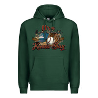 Sports Green It's a Baseball kinda day Premium Hoodie - HowdyJamesFarm