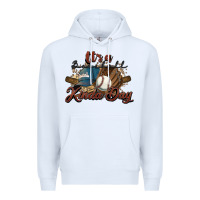 White It's a Baseball kinda day Premium Hoodie - HowdyJamesFarm