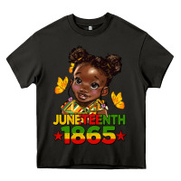 Asphalt juneteenth 1865 afro girl Heavy Core Tee - HRA Design Shop