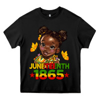 Black juneteenth 1865 afro girl Heavy Core Tee - HRA Design Shop