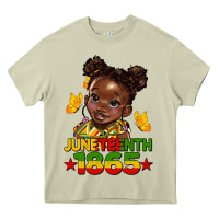 Juneteenth 1865 Afro Girl Heavy Core Tee | Teevron