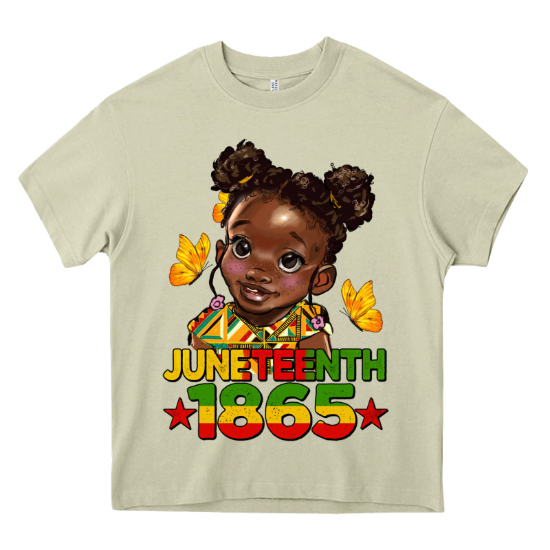 Juneteenth 1865 Afro Girl Heavy Core Tee by HRA Design Shop | Teevron