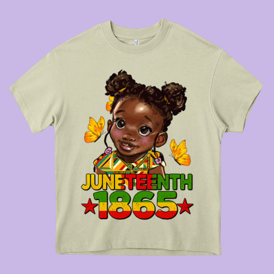 Juneteenth 1865 Afro Girl Heavy Core Tee Designed By Hra Design Shop