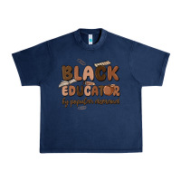 Navy black educator by popular demand Urban Heavy Tee - MaliasSmallBusiness