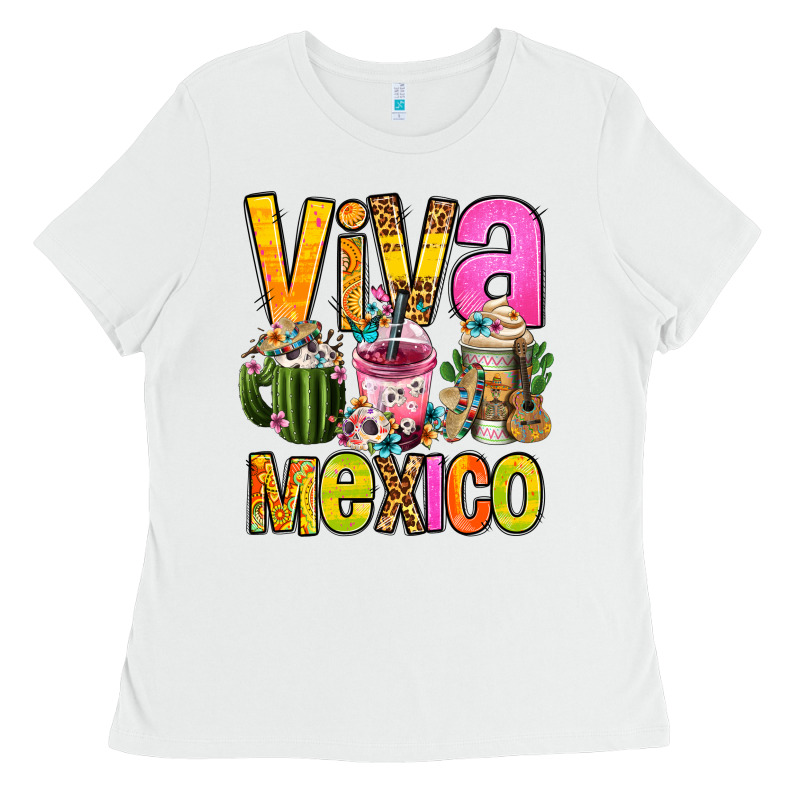 Viva Mexico Mexican Coffee Cups Ladies Tee by FaDigitalArtStudio | Teevron