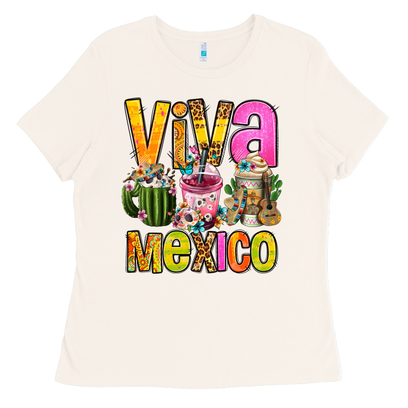 Viva Mexico Mexican Coffee Cups Ladies Tee by FaDigitalArtStudio | Teevron