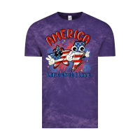Cloud Purple america land that i love Vintage Tee - MaliasSmallBusiness
