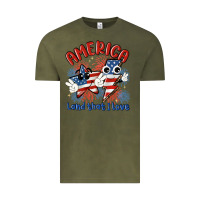 Vintage Olive america land that i love Vintage Tee - MaliasSmallBusiness