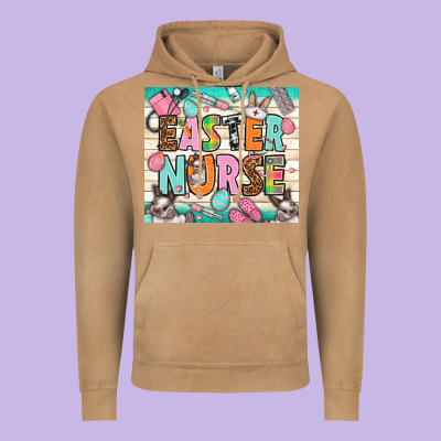 Easter Day Nurse Vintage Hoodie Designed By Nancycooperartshop