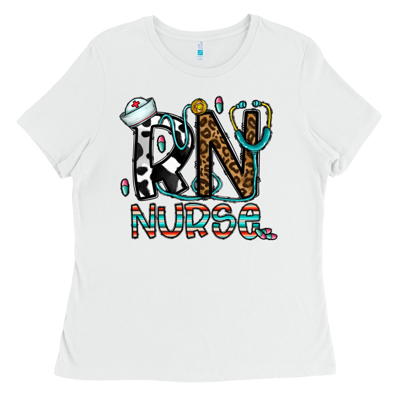 Rn Nurse Ladies Tee by CowhideDigitalArt | Teevron