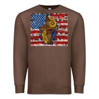 Chestnut jesus christ with american flag Premium Sweatshirt - TumblerDesignByShophia